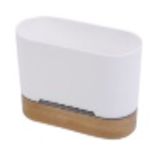 Sink Caddy with Bamboo Base – White