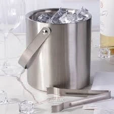 Ice Bucket with Tongs – Diameter 15cm