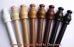 4FT Curtain Rod – Wooden Pole Assorted