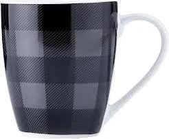 Textured Plaid Ceramic Tumbler