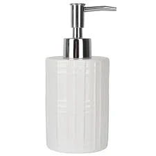 Textured Plaid Ceramic Soap Pump