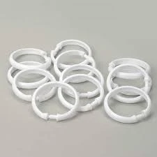 Plastic Shower Curtain Hooks – 12 Piece Set