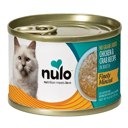 Finely Minced Chicken & Crab Recipe Canned Cat & Kitten Food 6 oz
