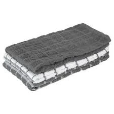 Woven Bar Mop Dishcloth Grey – 5 Pack