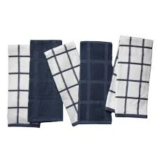 Woven Bar Mop Dishcloth Navy – 5 Pack