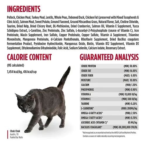 FreeStyle Alaska Pollock, Duck & Sweet Potato Recipe High-Protein Kibble For Senior Cats 5 lb