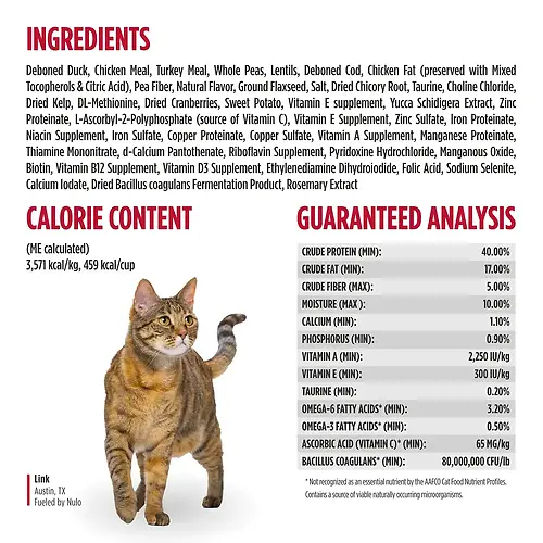 FreeStyle Indoor Duck & Cod Recipe High-Protein Kibble for Cats 12 lb