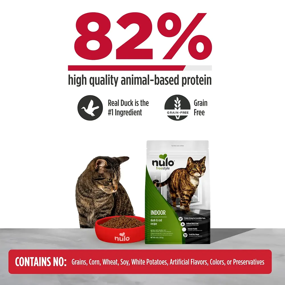 FreeStyle Indoor Duck & Cod Recipe High-Protein Kibble for Cats 2 lb