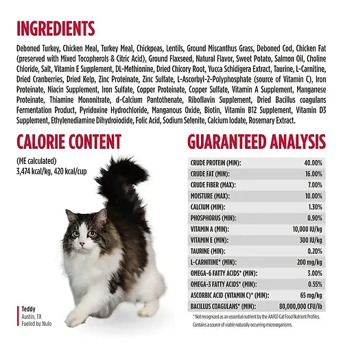 Freestyle Hairball Management Turkey & Cod Recipe High-Protein Dry Kibble for Adult Cats 5 lb