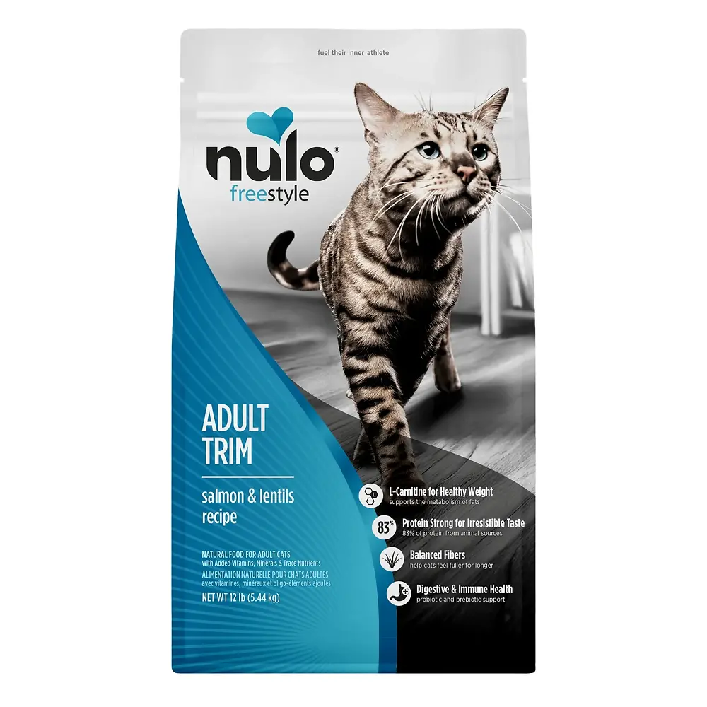 Freestyle Adult Trim Salmon & Lentils Recipe High-Protein Dry Kibble for Cats 12 lb