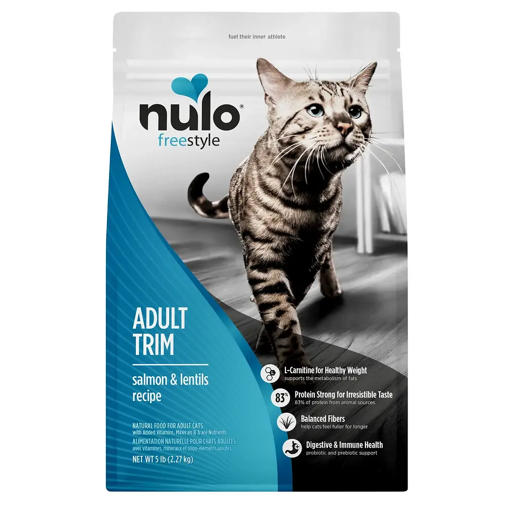 Freestyle Adult Trim Salmon & Lentils Recipe High-Protein Dry Kibble for Cats 5 lb