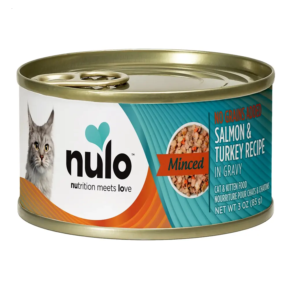 Minced Salmon & Turkey in Gravy Recipe Canned Cat Food 3 oz
