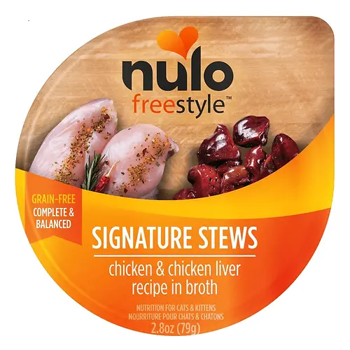 Freestyle Signature Stews Chicken & Chicken Liver Recipe in Broth Cat & Kitten Wet Food Cup 2.8 oz