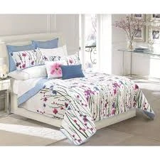Woven Microfiber Printed Quilt Set