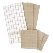 Woven Plaid & Solid Terry Kitchen Set