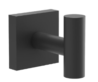 Matte Black Towel Hook with Stainless Steel Tube