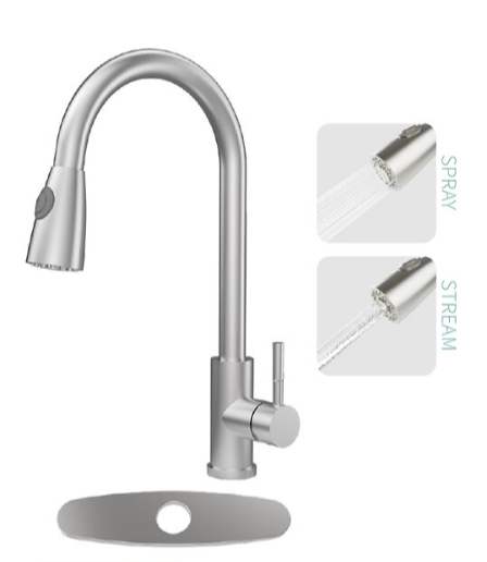 Stainless Steel Kitchen Faucet with Ceramic Cartridge
