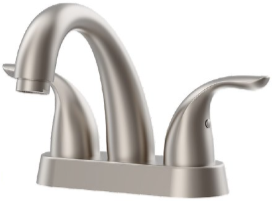 Satin Nickel Lavatory Faucet Ceramic Cartridge
