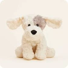 White/Gray Curly Dog - Warmies