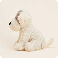 White/Gray Curly Dog - Warmies