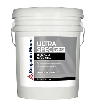 Benjamin Moore Ultra Spec Masonry High Build Block Filler Flat – Interior/Exterior Latex Primer - 5 Gallons