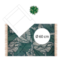 Cotton Rug Jungle Atmos - 120 x 170 Centimeters