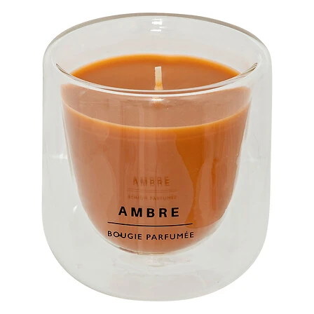 ILAN Amber Glass Candle – 130 Grams