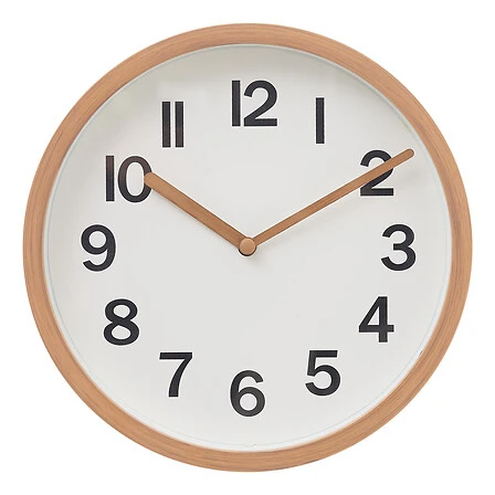 Clock Loly Diameter Plastic Assorted Wood Effect - 22 Centimetres