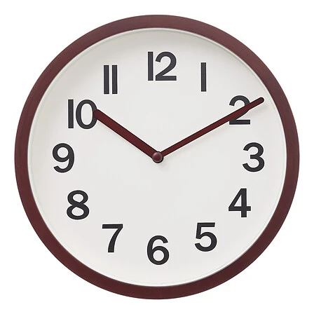 Clock Loly Diameter Plastic Assorted Wood Effect - 22 Centimetres