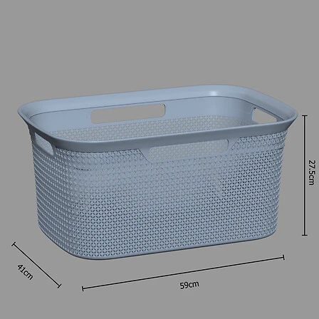 Scandi Grey Laundry Basket - 45 Litres