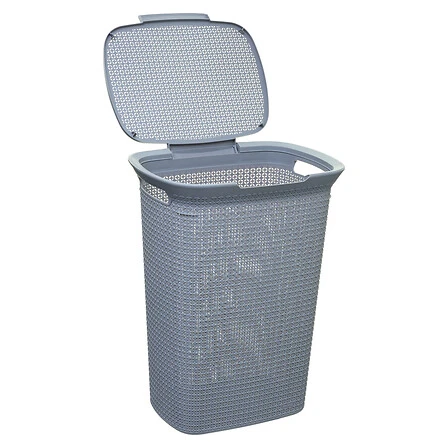 Scandi Grey Laundry Basket - 57 Litres