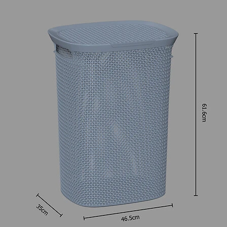 Scandi Grey Laundry Basket - 57 Litres