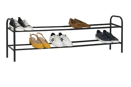 Metal Extending 10-Pair Shoe Rack