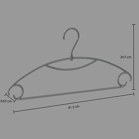 Pack of 10 Grey Revolving Plastic Coat Hangers