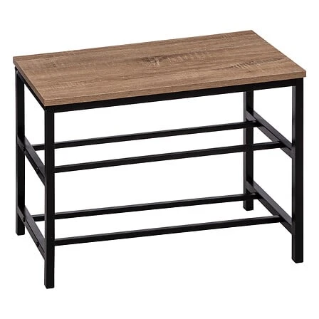 Aliaj Bench Shoe Rack with 2 Shelves
