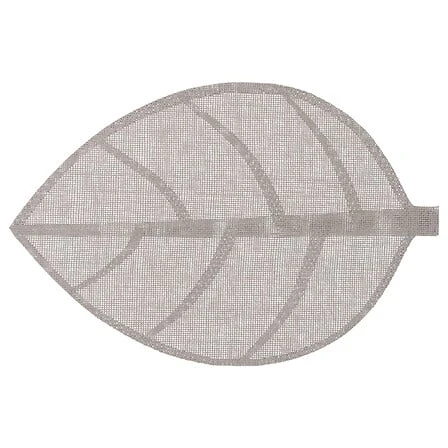Feuille Light Grey Placemat 50 X 33 Centimetres