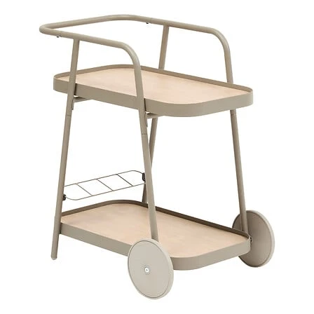 Easiness Trolley with Wheels - 76 × 50 × 81 Centimetres Aluminium Coffee