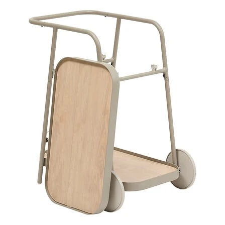 Easiness Trolley with Wheels - 76 × 50 × 81 Centimetres Aluminium Coffee