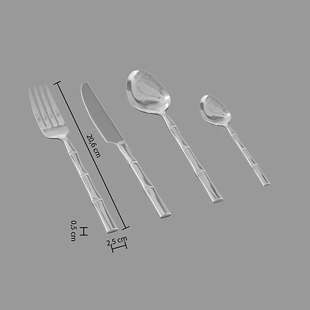 Bambou 24-Piece Stainless Steel Cutlery Set