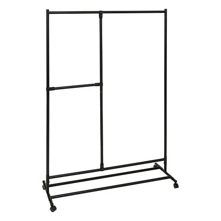 Strongy Triple Clothing Rack Black Metal