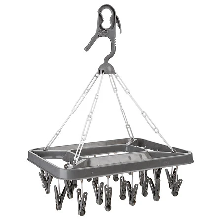 Rectangular Plastic Drying Rack with 26 Clothes Pegs