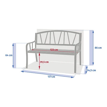 Alvernia 3-Seater Bench Laurel