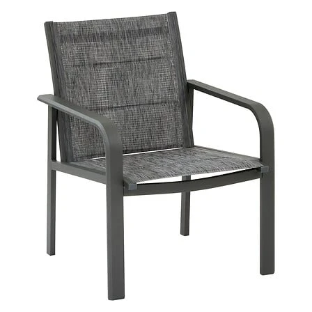 Piazza 4-Seater Lounge Set Aluminium and Textilene Graphite