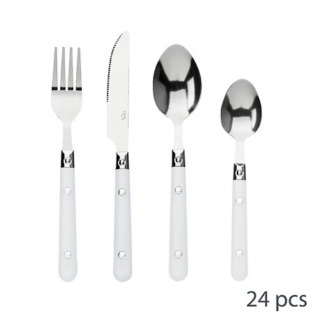 Jasmine Classic 24-Piece Plastic Cutlery Set