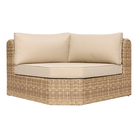 Moorea 5-Seater Corner Lounge Set Savana Aluminium and Woven Synthetic Resin