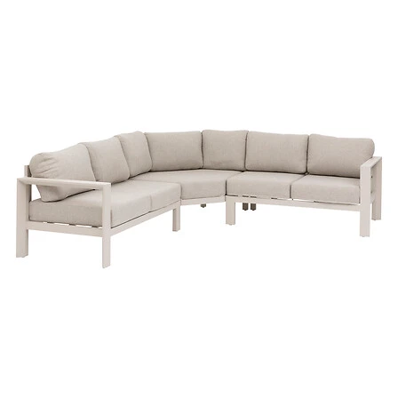 Evasion Corner Lounge 5-Seater Aluminium Clay Linen