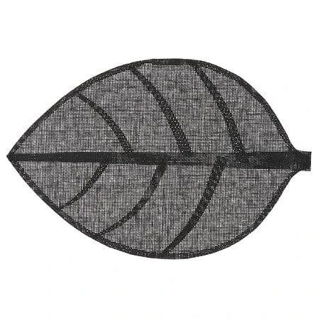 Feuille Black Placemat 50 X 33 Centimetres