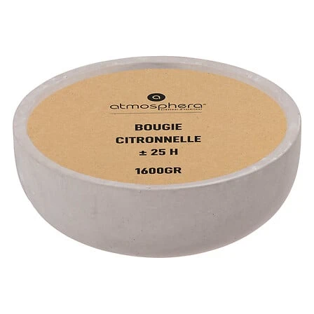 Ely Citronella Candle Concrete Pot - 1600 Grams