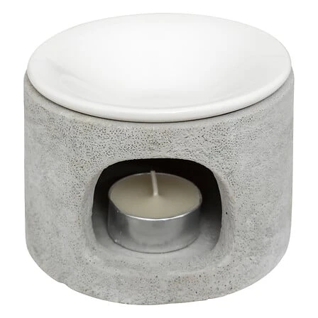 Olia Fragrance Burner Cement and Ceramic Grey - Diameter 11 Centimetres