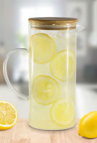 Solera Pitcher Borosilicate With Bamboo Lid - 1.4 Litres